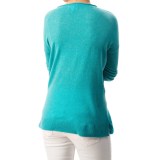 Forte Cashmere Relaxed V-Neck Sweater (For Women)