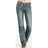 Rock & Roll Cowgirl Abstract Leather Design Riding Jeans - Bootcut (For Women)