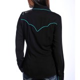 Panhandle Slim Retro Paisley Embroidered Shirt - Snap Front, Long Sleeve (For Women)