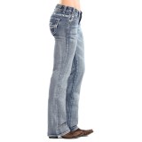 Rock & Roll Cowgirl Curved Line Jeans - Riding Fit, Bootcut (For Women)