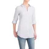 St. Tropez West Yarn-Dyed Linen Striped Shirt - Long Sleeve (For Women)