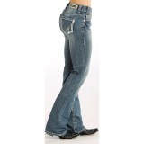 Rock & Roll Cowgirl Rhinestone Pocket Jeans - Mid Rise, Bootcut (For Women)