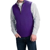 Forte Cashmere Mock Zip Neck Sweater Vest - Cashmere (For Men)