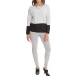 Joan Vass Cotton Blend Leggings (For Women)