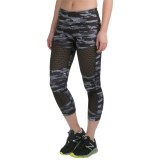 90 Degree by Reflex High-Waist Mesh Block Capris (For Women)