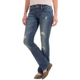 Rhinestone Rivet Jeans - Slim Fit (For Women)
