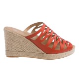 Eric Michael Madrid Wedge Sandals - Leather, Wedge Heel (For Women)