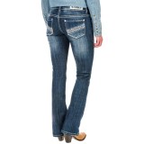 Rock & Roll Cowgirl Rival Aztec Diagonal Embroidery Jeans - Low Rise, Bootcut (For Women)