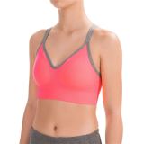 Spalding Heathered-Strap Sports Bra - Medium Impact (For Women)