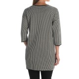 Joan Vass Grid Car Coat - 3/4 Sleeve (For Women)