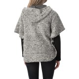 dylan Textured Poncho - Hooded, Short Sleeve (For Women)