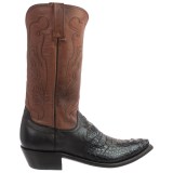 Lucchese Hornback Caiman Cowboy Boots - Snip-Toe (For Men)