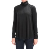 Lilla P Slinky Jersey Swing Turtleneck - Long Sleeve (For Women)