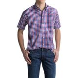 Viyella Checkered Plaid Sport Shirt - Cotton, Short Sleeve (For Men)