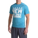 New Balance Heather Graphic T-Shirt - Crew Neck, Short Sleeve (For Men)