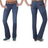 Wrangler Ultra Low-Rise Patch Jeans (For Women)