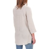 St. Tropez West Linen Lace-Up Shirt - 3/4 Sleeve (For Women)