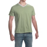 C89men Contrast Trim V-Neck T-Shirt - Short Sleeve (For Men)