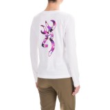 Browning Buckmark Whitetail Camo Classic T-Shirt - Crew Neck, Long Sleeve (For Women)