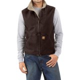 Carhartt Sandstone Mock Neck Vest - Sherpa Lining (For Tall Men)