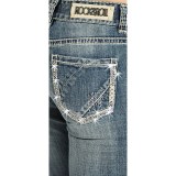 Rock & Roll Cowgirl Rhinestone Pocket Jeans - Mid Rise, Bootcut (For Women)