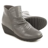 Serene Chiaral Ankle Boots - Vegan Leather, Wedge Heel (For Women)