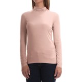 Cable & Gauge Stretch Modal Turtleneck - Long Sleeve (For Women)