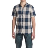 J.A.C.H.S. Large Indigo Check Shirt - Short Sleeve (For Men)