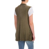 Cable & Gauge Stretch Rayon Enzyme-Wash Vest (For Women)