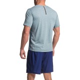 New Balance Striped Sonic T-Shirt - V-Neck, Short Sleeve (For Men)