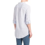 St. Tropez West Yarn-Dyed Linen Striped Shirt - Long Sleeve (For Women)