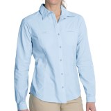 White Sierra Canyon Crest Shirt - UPF 30, Long Roll-Up Sleeve (For Women)