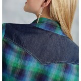 Roper Ombre-Plaid Western Shirt - Snap Front, Long Sleeve (For Women)