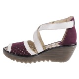 Fly London Ynes Wedge Sandals - Leather (For Women)