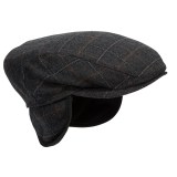 Wigens Ivy Plaid Driving Cap - Cashmere, Ear Flaps