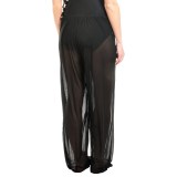 Longitude Solid Mesh Tie-Front Pants (For Women)