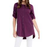 Neon Buddha Sage Spirit Tunic Shirt - Stretch Cotton, 3/4 Sleeve (For Women)