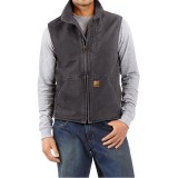 Carhartt Sandstone Mock Neck Vest - Sherpa Lining (For Tall Men)