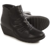 Serene Chiaral Ankle Boots - Vegan Leather, Wedge Heel (For Women)