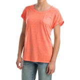 Mineral-Washed Pocket T-Shirt - Short Sleeve (For Women)