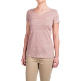 Kenar Linen Crossover-Back Shirt - Short Sleeve (For Women)