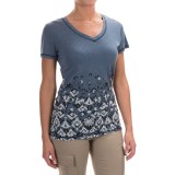 Woolrich Pinchot Burnout T-Shirt - Rounded V-Neck, Short Sleeve (For Women)