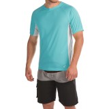 Teal Cove Side Panel Rash Guard - UPF 20+, Short Sleeve (For Men)