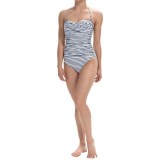 La Blanca One-Piece Printed Bandeau Swimsuit (For Women)