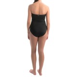 Jones New York Laser-Cut Ruffle Bandeau One-Piece Swimsuit (For Women)