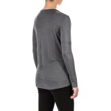 Flecked Round Neck Shirt - Long Sleeve (For Women)