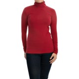 Cotton Turtleneck - Long Sleeve (For Women)