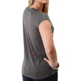 Roper Heather Jersey T-Shirt - Split Neck, Short Sleeve (For Women)