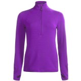 Terramar Grid Fleece Base Layer Top - Zip Neck, Long Sleeve (For Women)