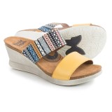 Wanda Panda Double-Strap Sandals - Leather, Wedge Heel (For Women)